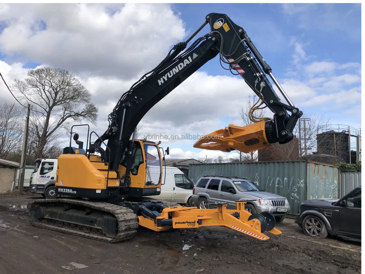 Hydraulic rotating excavator attachment demolition double cylinder metal scrap shear For Excavator