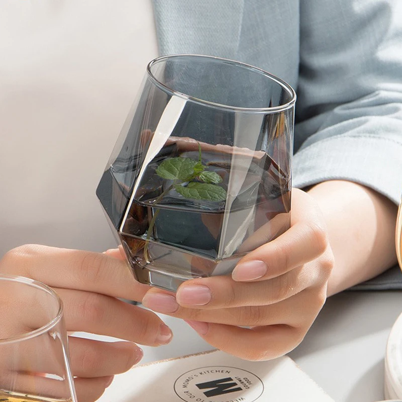 Gold Rim Whiskey Glass Cup Packaging Glass Cup Gift Set Custom Shot Glass For Wine