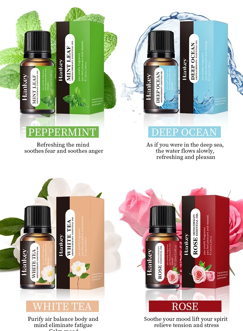 Hot Sale 10ML Pure Natural Plant Aromatherapy Essential Oil For Home Care Massage