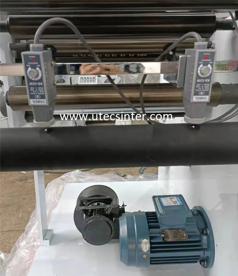UTS450 Automatic Self Adhesive Sticker Cutting Machine, pvc pet aluminum foil label cutter rewinder