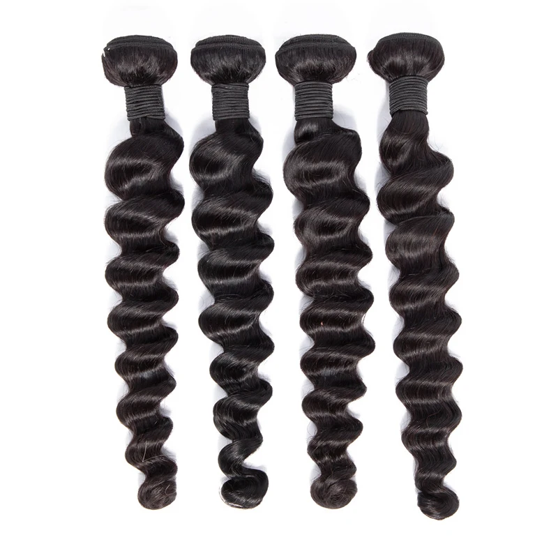 
Li&queen Hair Brazilian Loose Deep Wave Vigin Hair Weave 3 Bundles 300g Unprocessed Loose Deep Wave Virgin Human Hair 