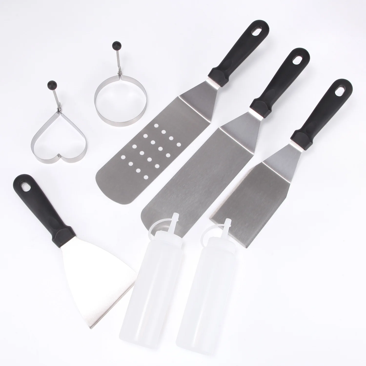 15pcs Bbq Griddle Accessories Kit Stainless Steel Professional Barbecue Griddle Tool Set For Flat Top Cooking Camping