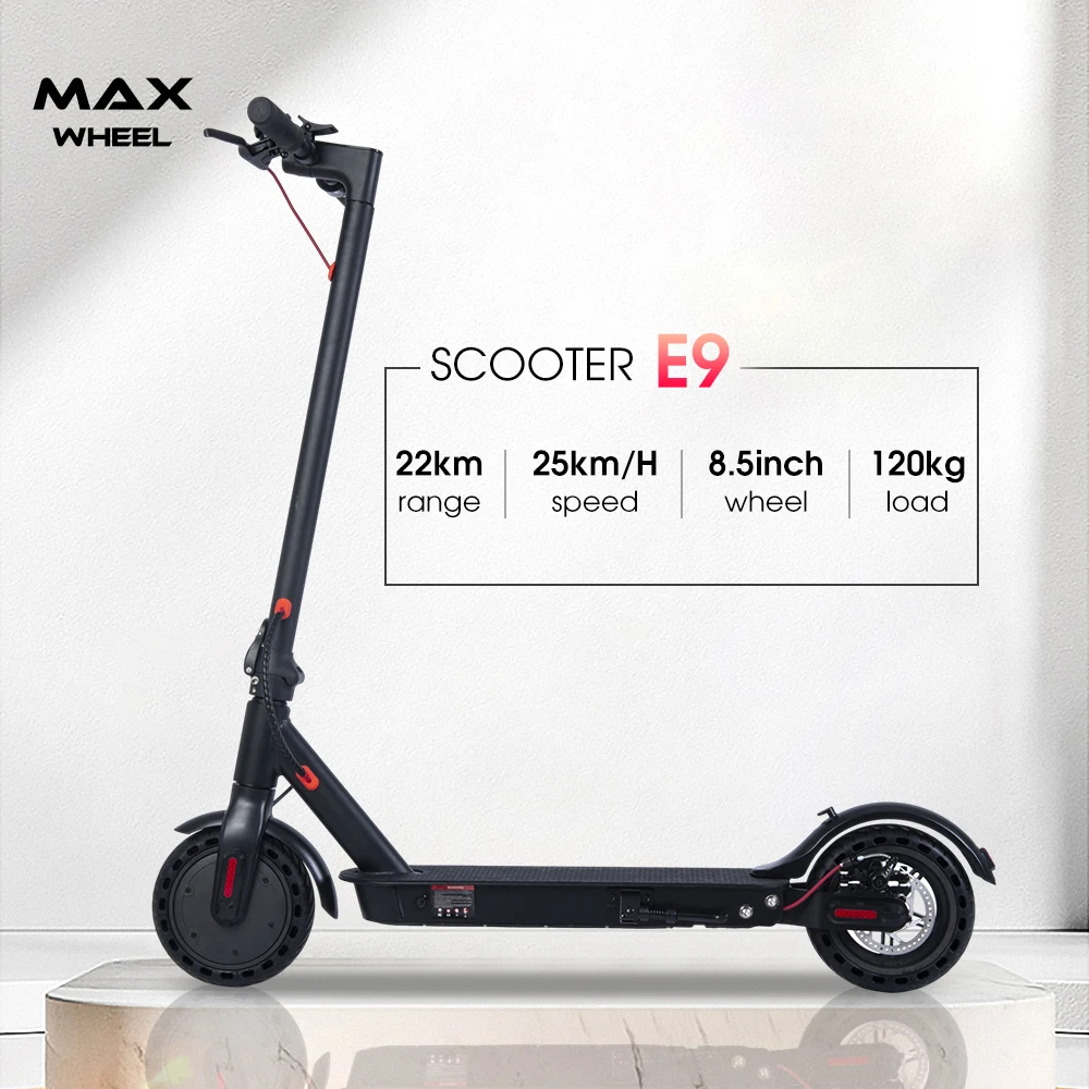 Maxwheel E9 модель распродажа Новое поступление складной 2-х колесный дешевый 350 Вт моторный самокат электрический для