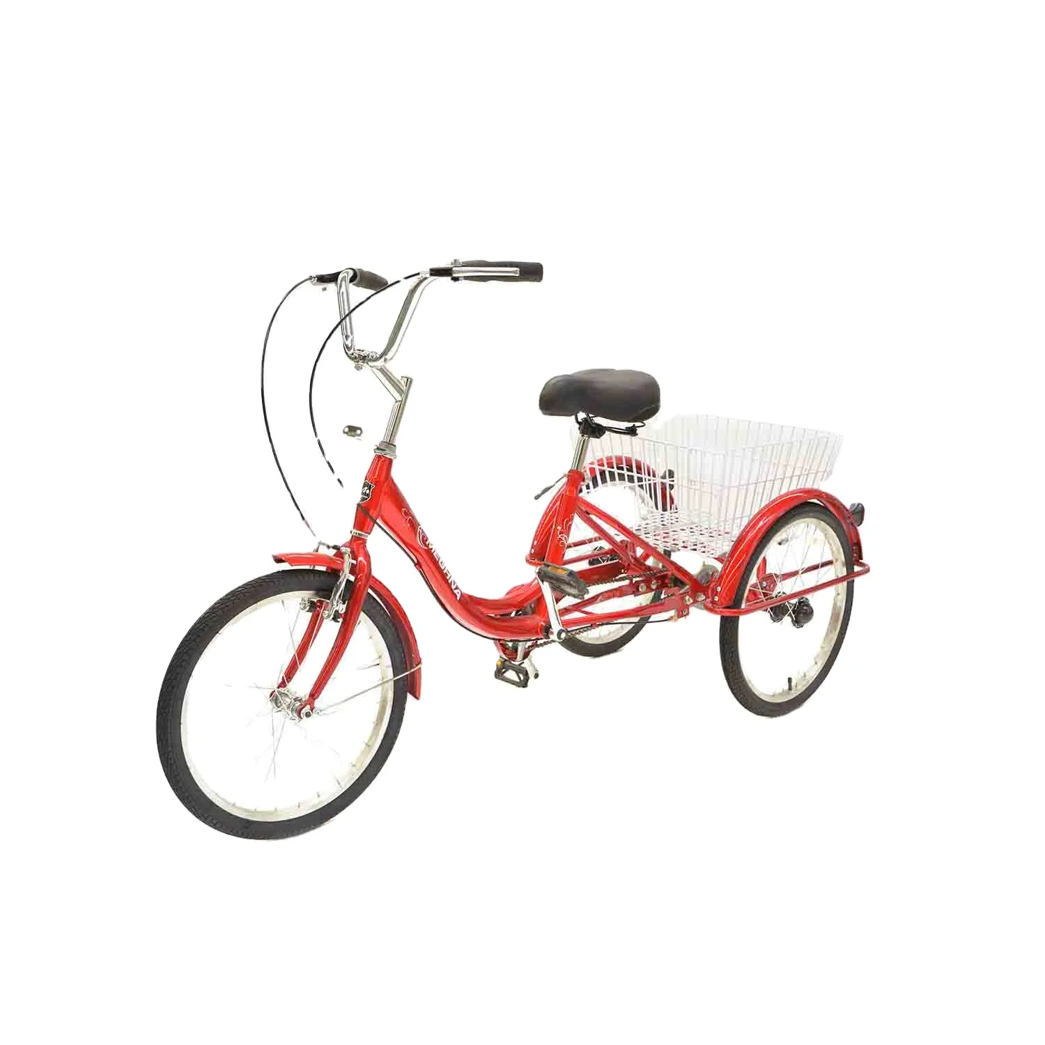 20 Inch Steel Frame  Modern Cargo Rickshaw 3 Wheel Trike Adult Pedal Bike Tricycle