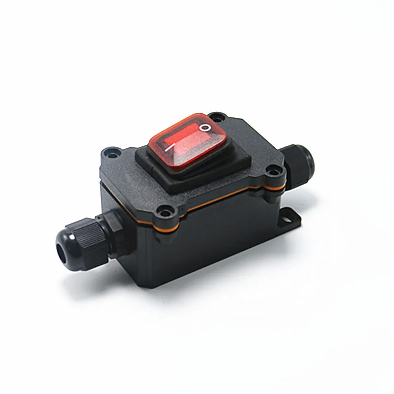 Outdoor Marine Rocker Switch Inline Power Cord  on Off Waterproof Junction Box 16A High Current Connector