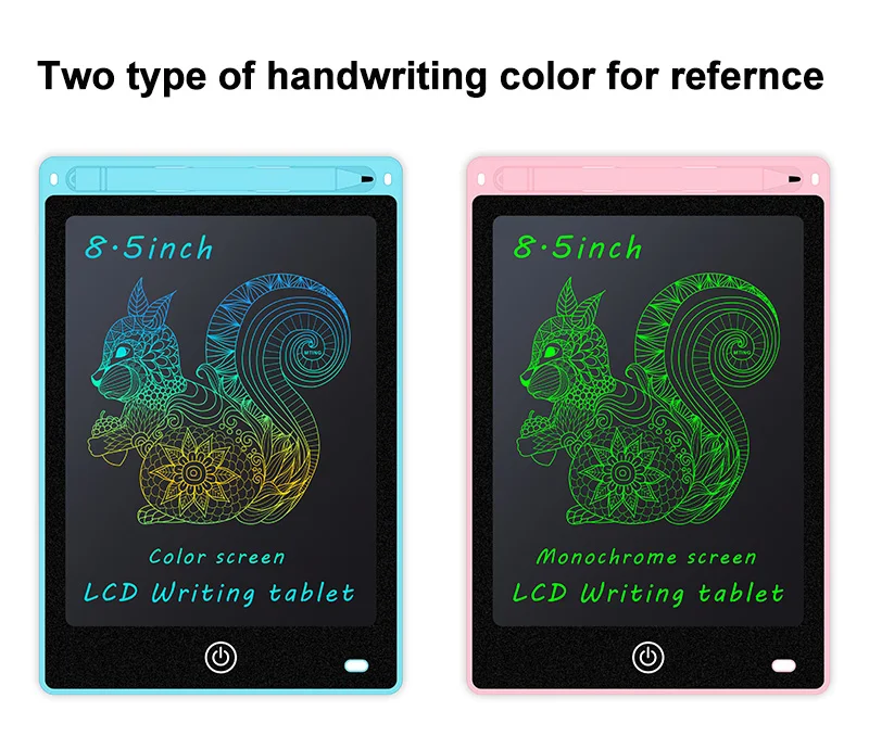 2 Pack LCD Writing Tablet 8.5 inch Electronic Drawing Pads For Kids Portable Ewriter Doodle Board with lanyard and magnetic