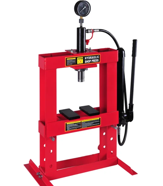 CE Standard Shop Press Vehicle Equipment  10 Ton Hydraulic Shop Press With Gauge Pneumatic Press