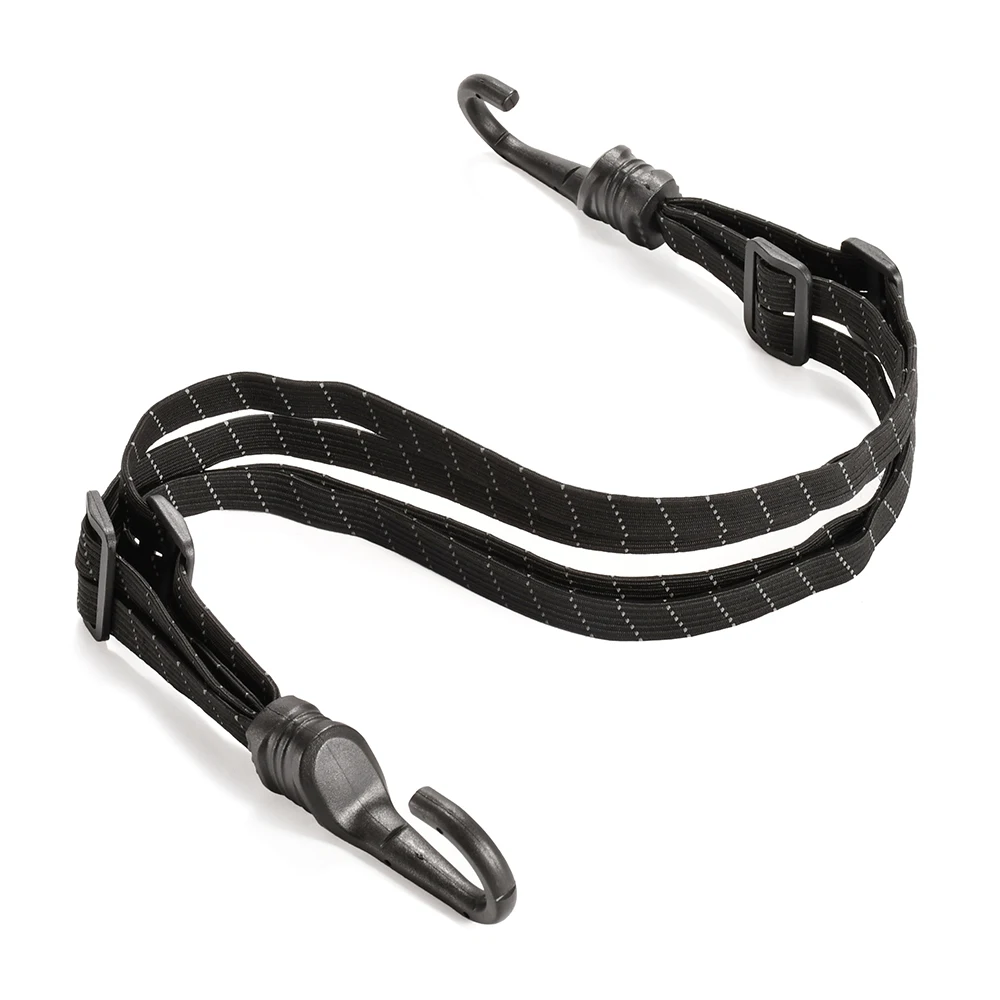 2024 new arrival adjustable length flat bungee cord with hook for motorcycle helmet