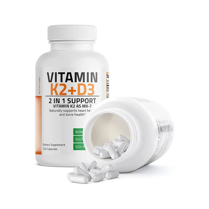 OEM Vitamin K2 (MK7) with D3 Supplement Bone and Heart Health Swallow Vitamin D & K Complex Vitamin D3 + K2 Supplement