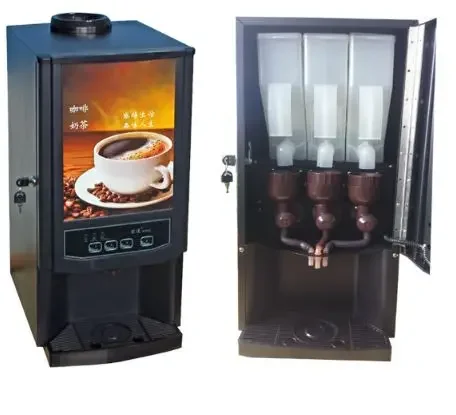 Commercial service equipment instant coffee powder machine Two cartridge hot and cold coffee automatic machine