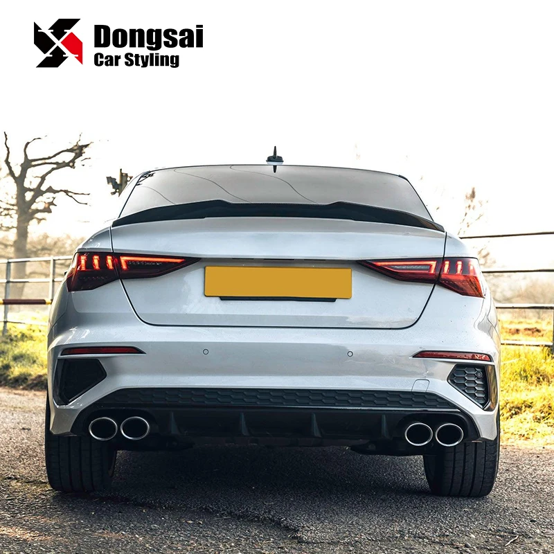 Carbon Fiber PSM Style Boot Spoiler Rear Trunk Wing Lip Ducktail for Audi A3 S3 RS3 8Y Sedan 2013+