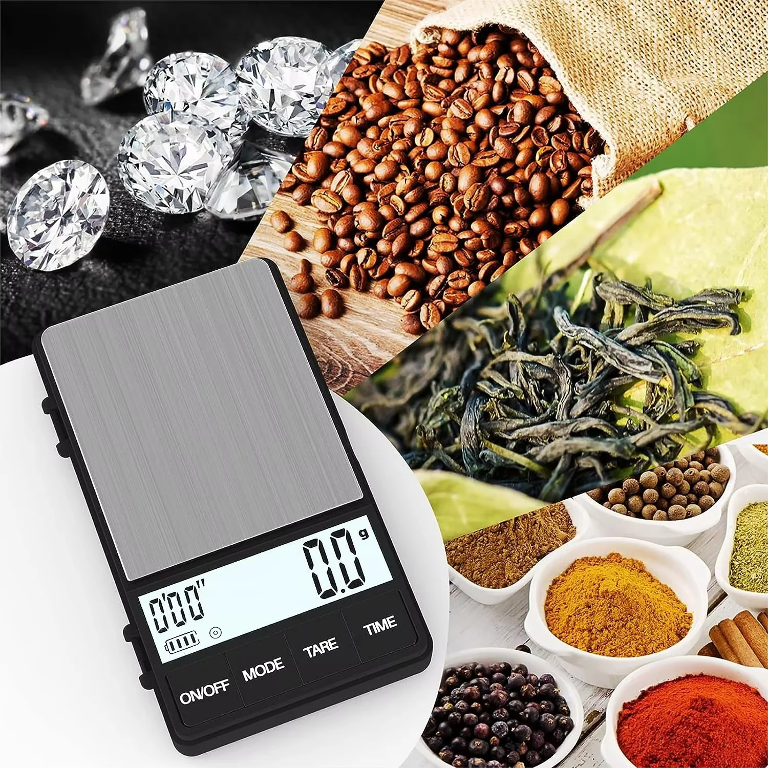 Household Digital Kitchen Scale 1kg 0.1g Battery Powered Multi-Function LCD Display Cheap Price for Coffee Weighing Tool