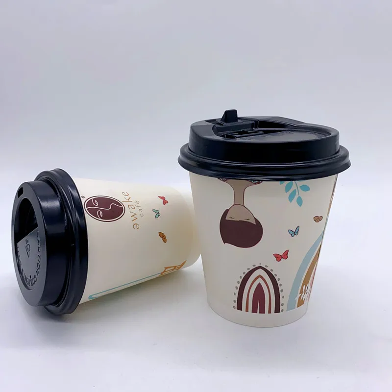 Wholesale custom printed disposable 12oz 16oz paper cup single wall paper cup