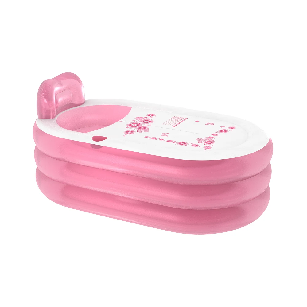 small size bathtub home spa inflatable bathtub heat preservation air pumped foldable portable bathtubs with lid