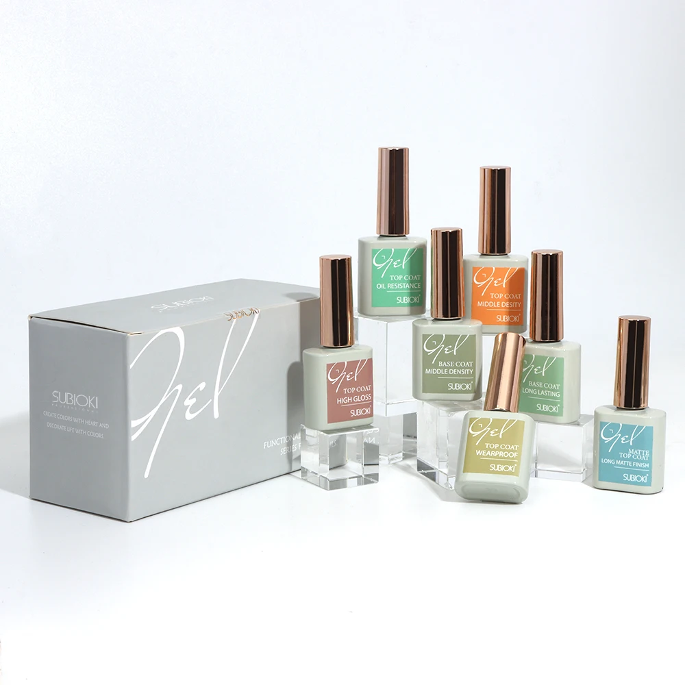 Private Label Nail Multi Functional Gel Polish 15 Options Strong Matte Diamond Top Coat Base Coat