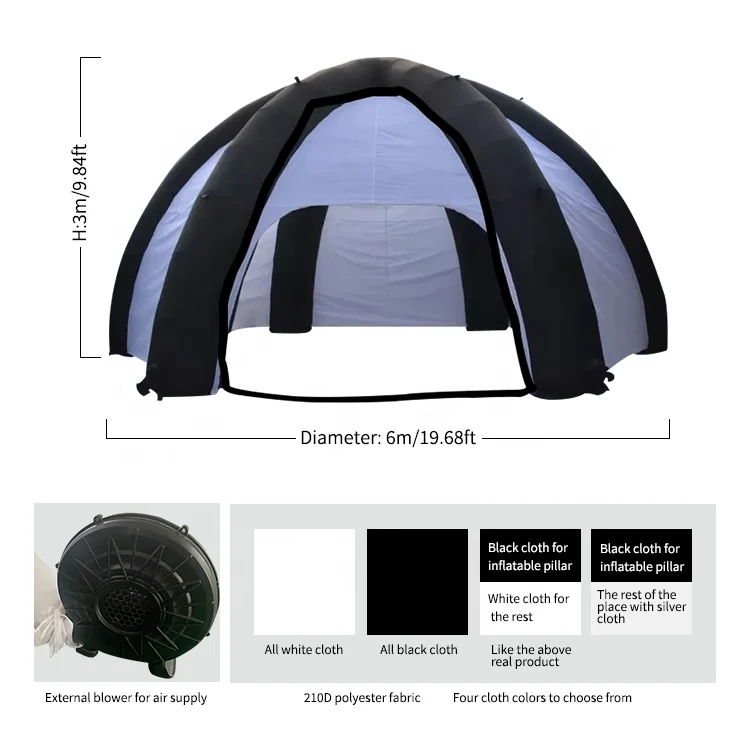 Manufacturer Inflatable Dome Tent Inflatable Spider Party Tent Inflatable With Blower Toys Tent