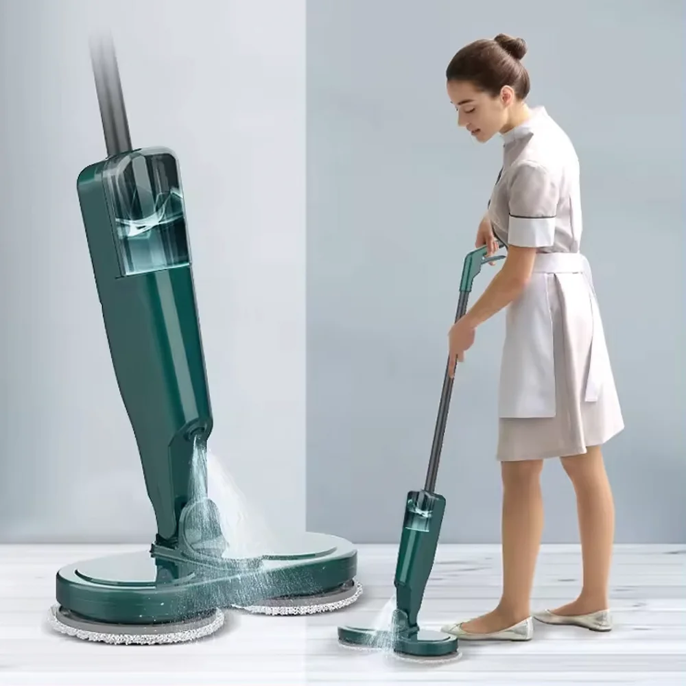 Smart Spray Steam Mop Wireless Cleaning with Water Tank Spray Mist Wet Dry Automatic 360 Spin Floor Mop Machine