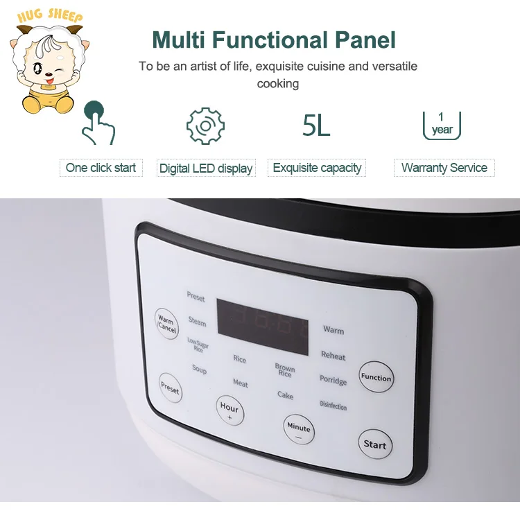  Multifunctional Electric rice cooker 5L household kitchen