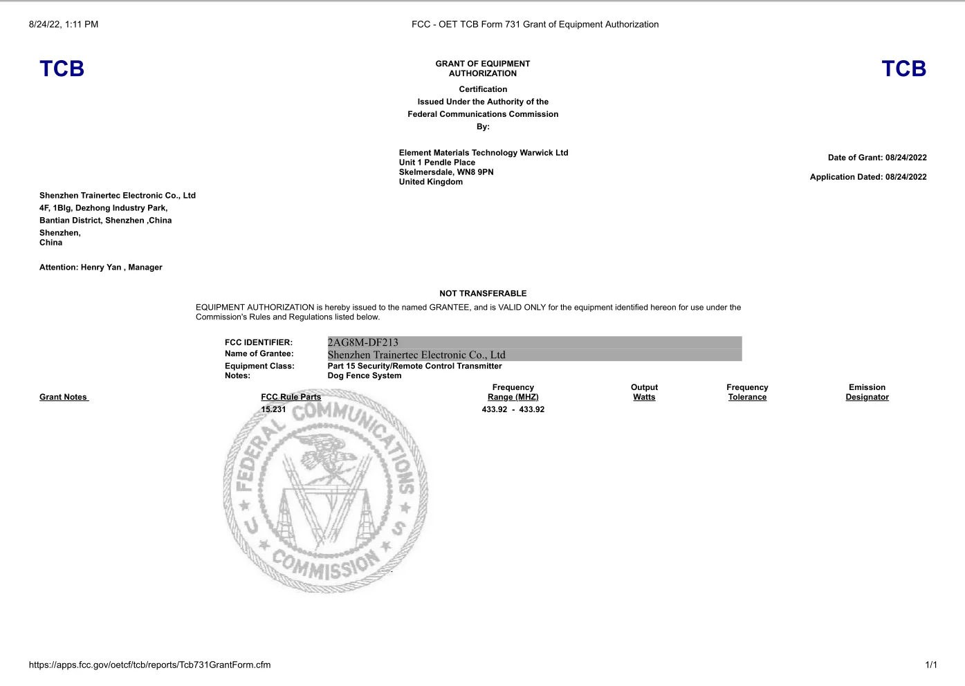 Underground Wireless Dog shock collar Fence System Dual Function With Remote Dog Training Collar Safe Pet Containment 20AWG Wire
