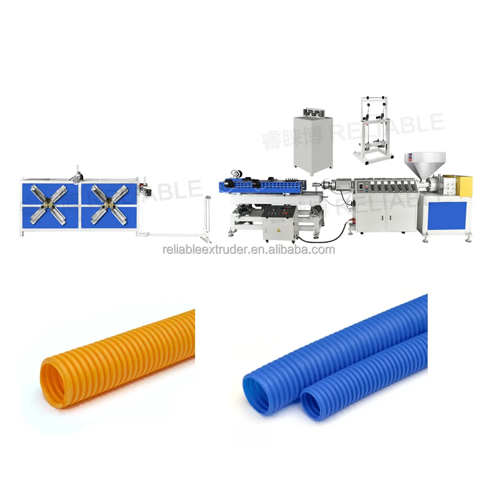 high speed  plastic corrugated pipe extrusion line