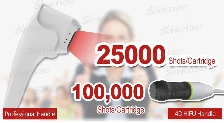 Dual Handle 2 in 1 Painless 11 Line 4D 5D Hifu Cartridge 100 000 Shots Smas Treatment Machine Facial