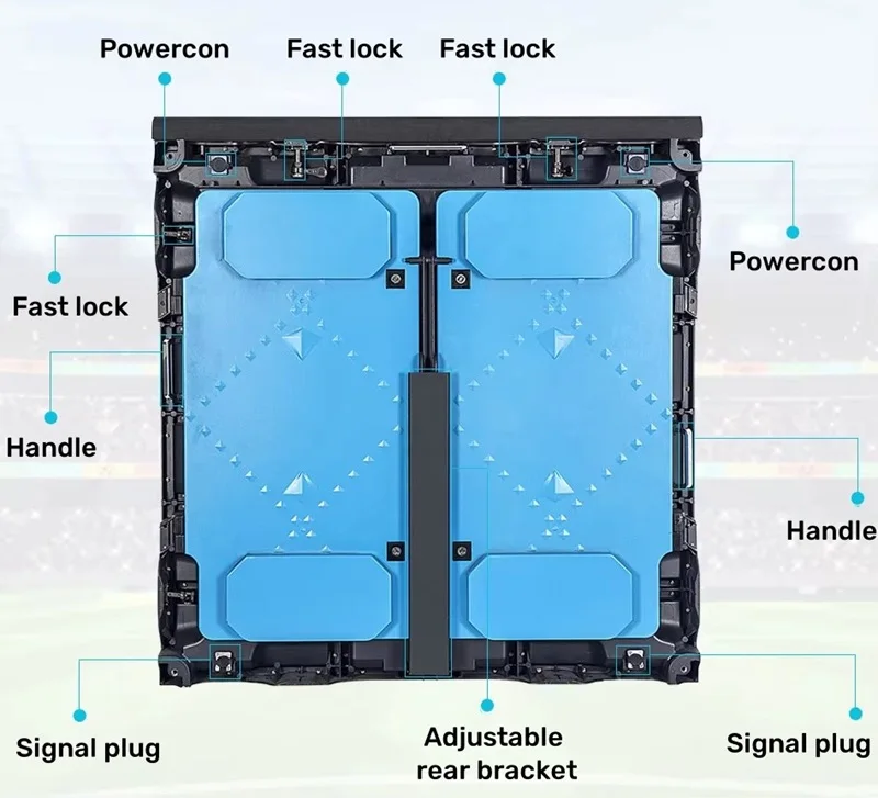 Led Outdoor Sports Display Football Pitch Panel For Stadium Large Football Stadium Perimeter Led Display Screen Board