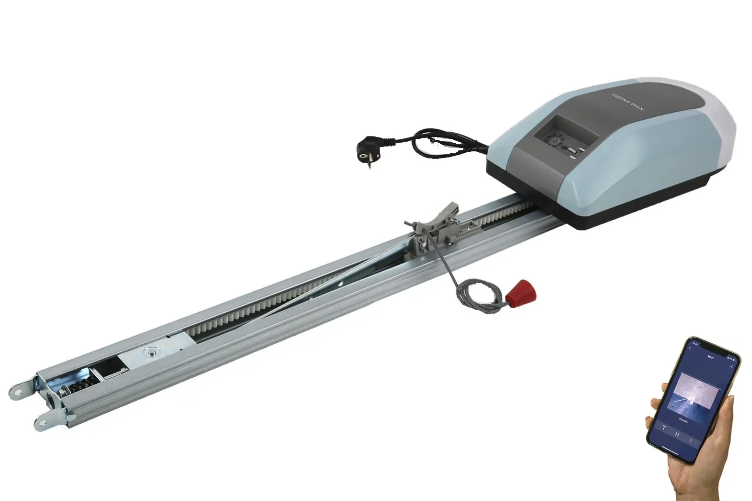 Smart Wifi Garage Door Opener Operator, Tuya Smart APP Operated Sectional Door Motor Chain Belt Rail Drive