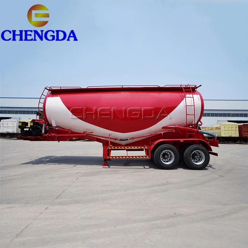 Factory New V-Type 2 Axles 40 Tons Cement Tanker Semi Trailer For Tanzania