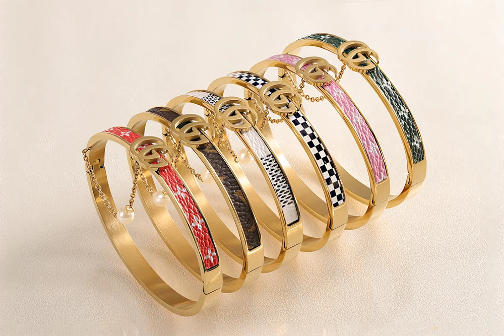 Custom Logo Fashion Jewelry Stainless Steel Magnetic Buckle Clasp Bangle Cross Design Woven Leather Bracelet for Men