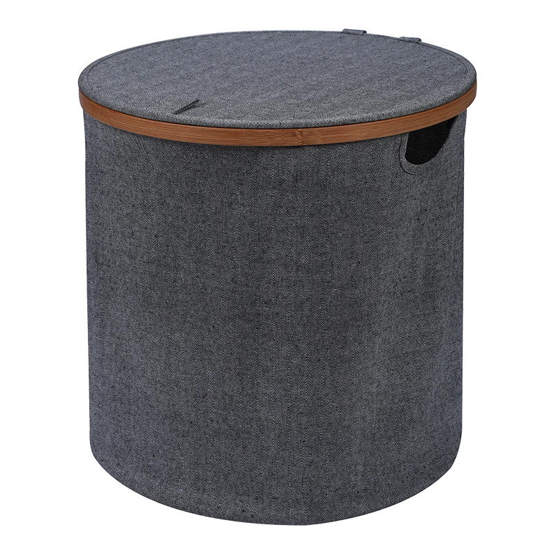 YIKAI бамбуковые складные корзины для белья с двойными встроенными ручками съемные кронштейны льняные корзины для белья для гостиной