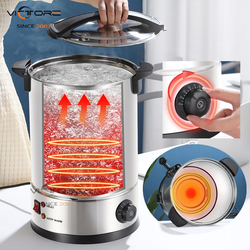 Hotel Supplies New Electric Tea Coffee Urn Brew and Hold  With Drip Tray  For  Catering Office Home