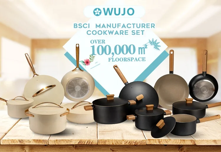 Manufacturer Custom Logo Gas Induction Juego de Sartenes Forged Aluminum  Cooking Pot Set Non-Stick Cookware