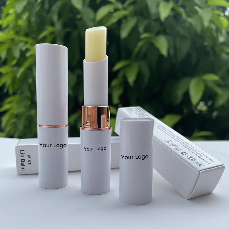 Wholesale Private Label Custom Logo Box Cosmetics  Natural Fruit Treatment Moisturizing Vegan Tint Pink Lip Balm Gloss Stick
