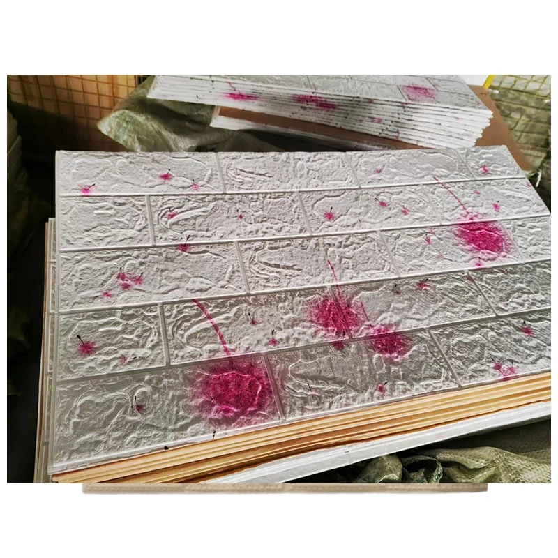 Peaceful 3D Wall Panels Peel And Stick Adhesive Wallfoam Wallpaper Home Decoration For Living Room Bedroom Tv Background 2021