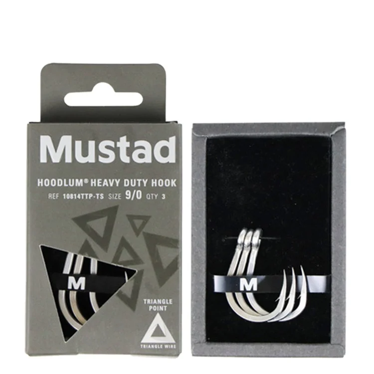 Wholesale New fishing hook high carbon steel hook MUSTAD model TS4-TS9  Black Gold Hooks