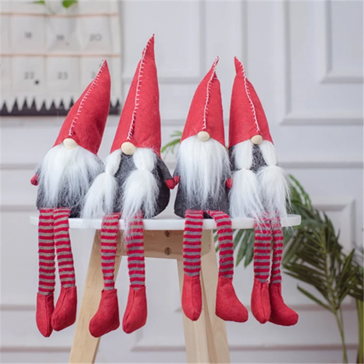 
Christmas Gnomes Plush Handmade Swedish Tomte Santa Scandinavian Figurine Nordic Plush Elf Doll Gnome Ornaments 