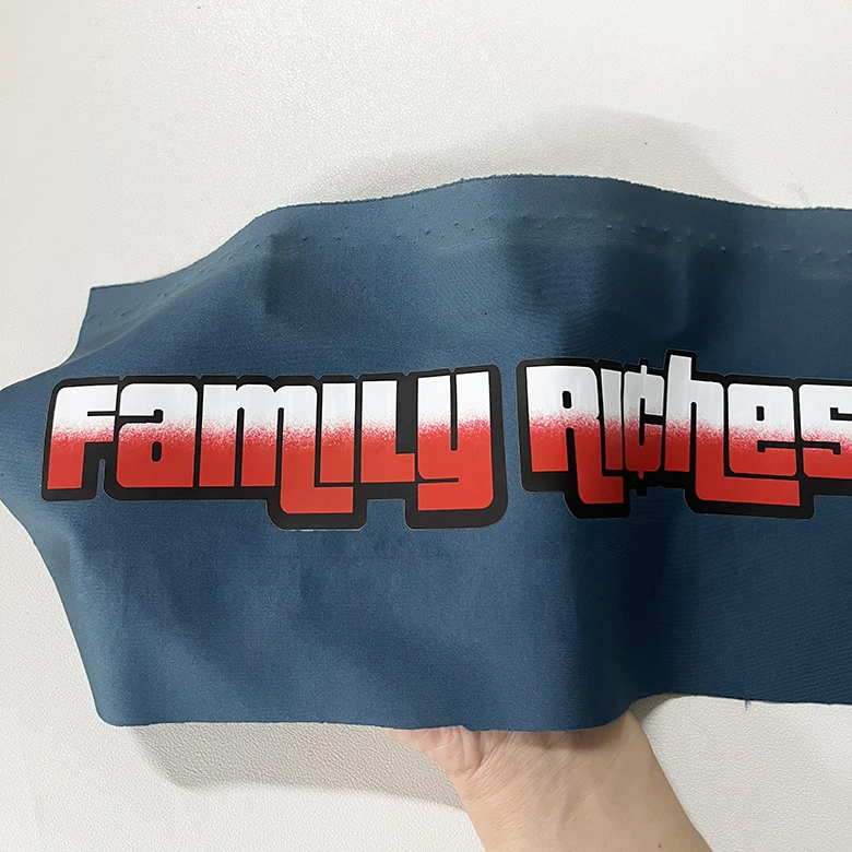 Ready to press colorful iron on decals t-shirt dtf vinyl clothing heat transfer sticker custom logo design fabric for t-shirt