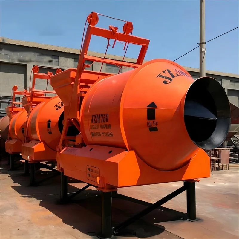 High Efficiency Concrete Mixers Jzm350 Jzm500 Jzm750 Jzm1000 Volumetric Electric Diesel Mobile Climbing Bucket Concrete Mixer