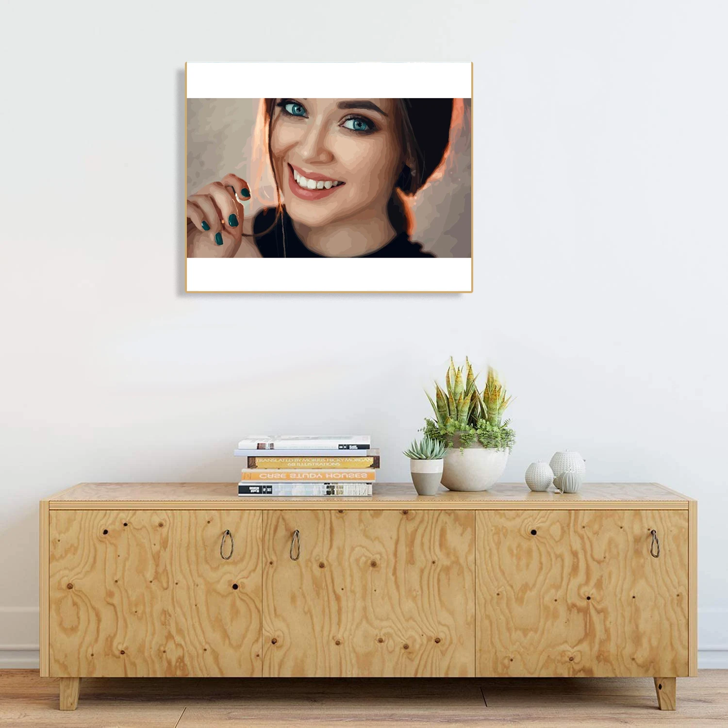 Custom Paint by Numbers Customized beauty self-painted coloring living room character wall hanging acrylic paint DIY