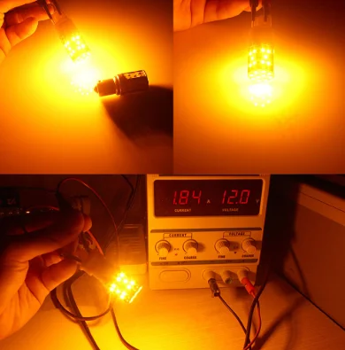 1156  T20/7440/W21W 100% Canbus LED Bulb for auto Amber Lamp For Turn Signal /Reverse/ Brake Lights 12V/24V Super bright
