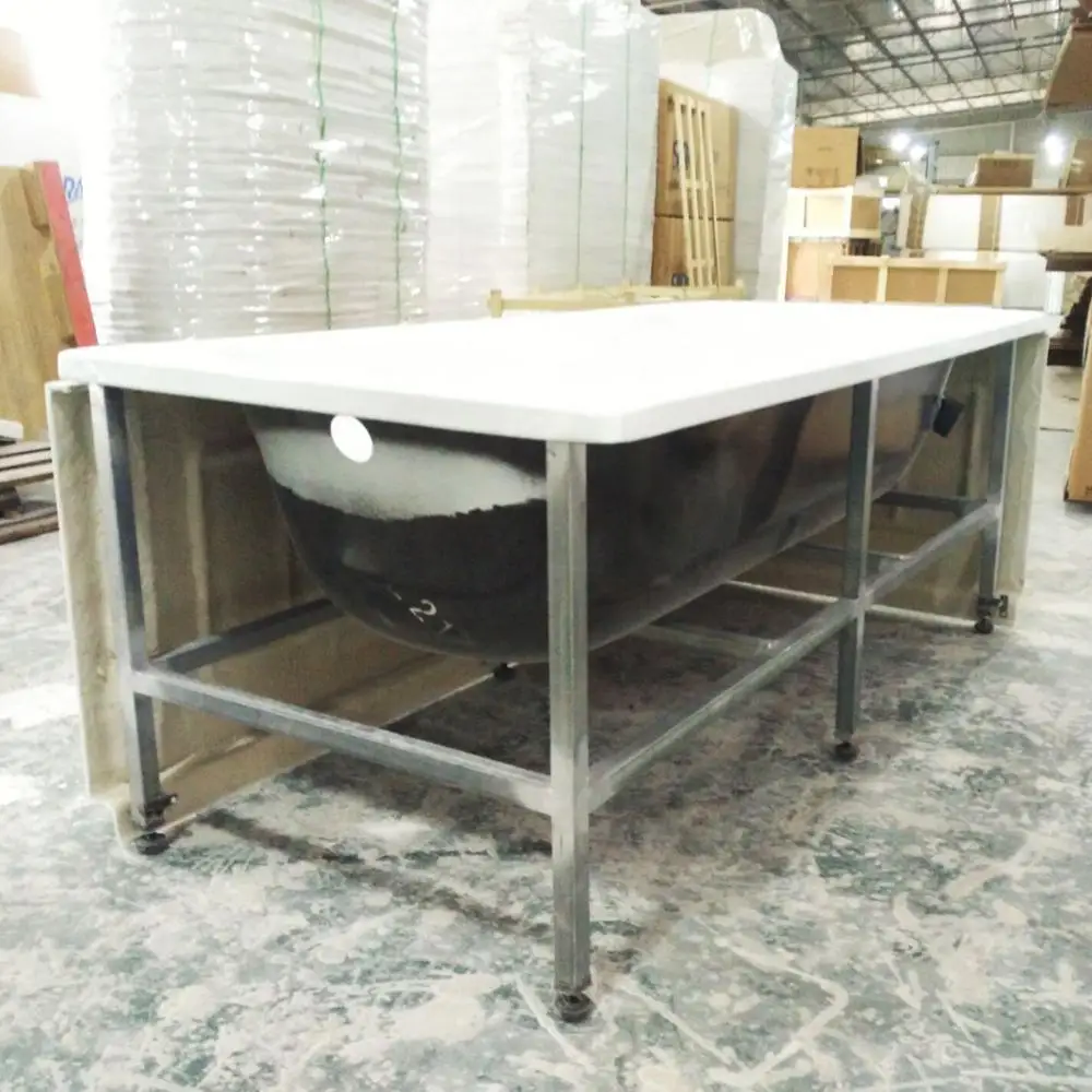 square simple built in steel bath tub hot tub