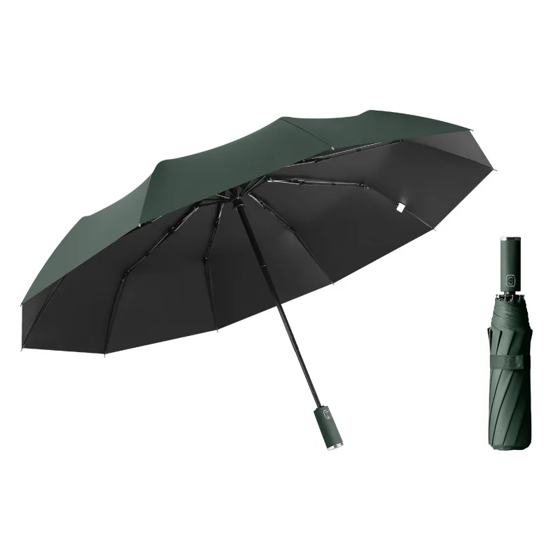 23 Inch Automatic Switch on and Off Mechanism 10 Ribs Ten Bone Three Fold Umbrella Christmas Luxury Space Valentine Business Eid