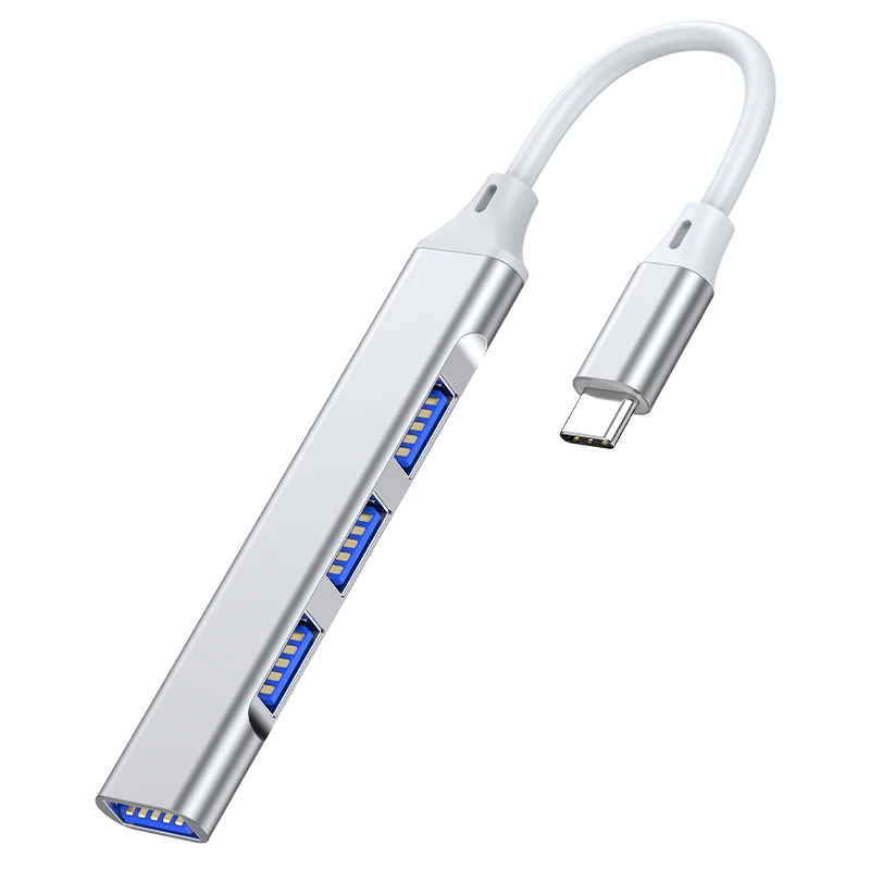 Wholesale Custom 4 in 1 USB C Type C HUB USB3.0 Type-C 4xUSB High Speed Splitter 4 Port Docking Station For Laptop Computer PC