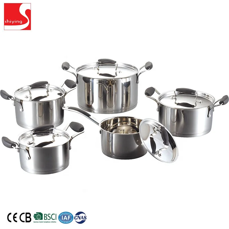 SY-Kitchenware Polished Deep Cooking Pots Large Cookware Sets with Different Sizes