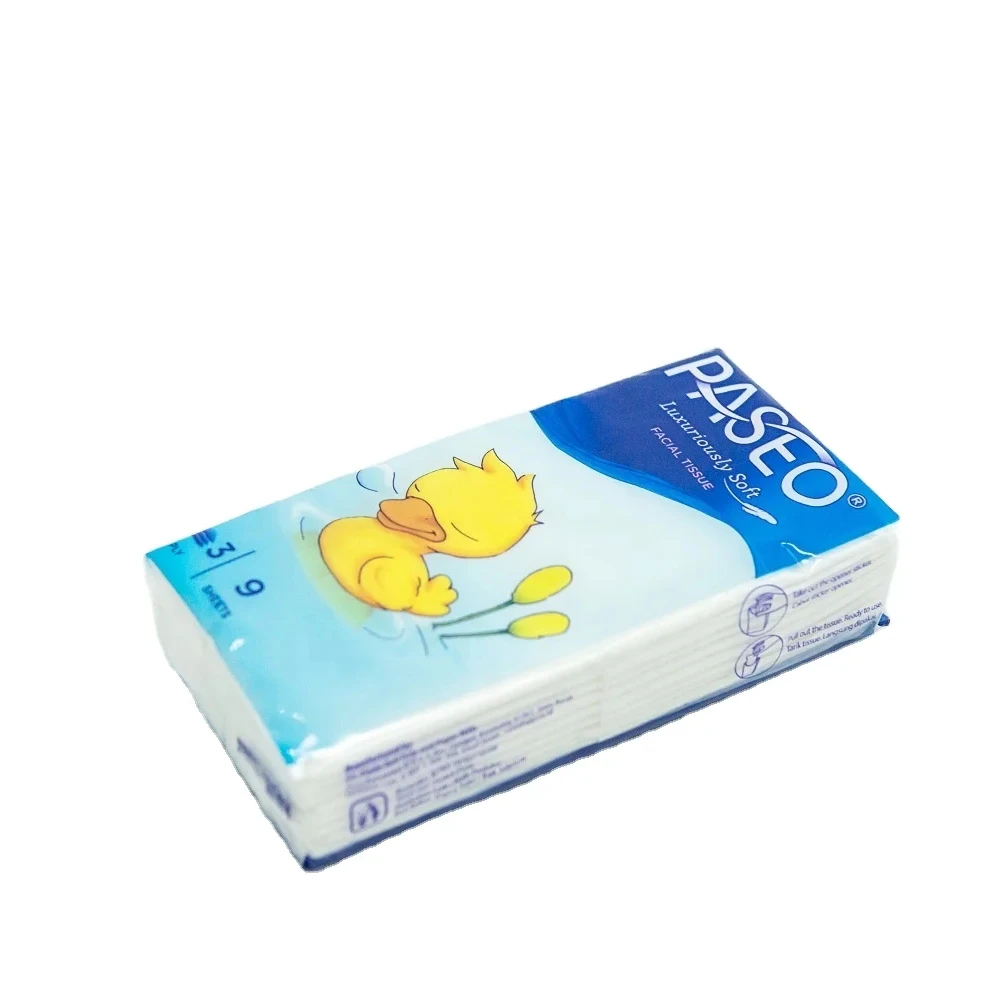 Blue Cute Cartoon Handkerchief Paper Support Mass Customization for Premium Facial Tissue Paper