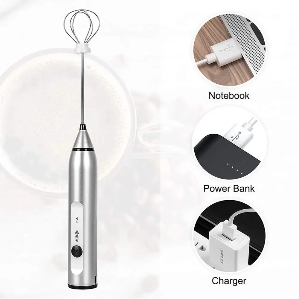 2in1 3 speed home hand mixer Electric Milk Frother Stainless Steel egg Beater Handheld Espresso Blender