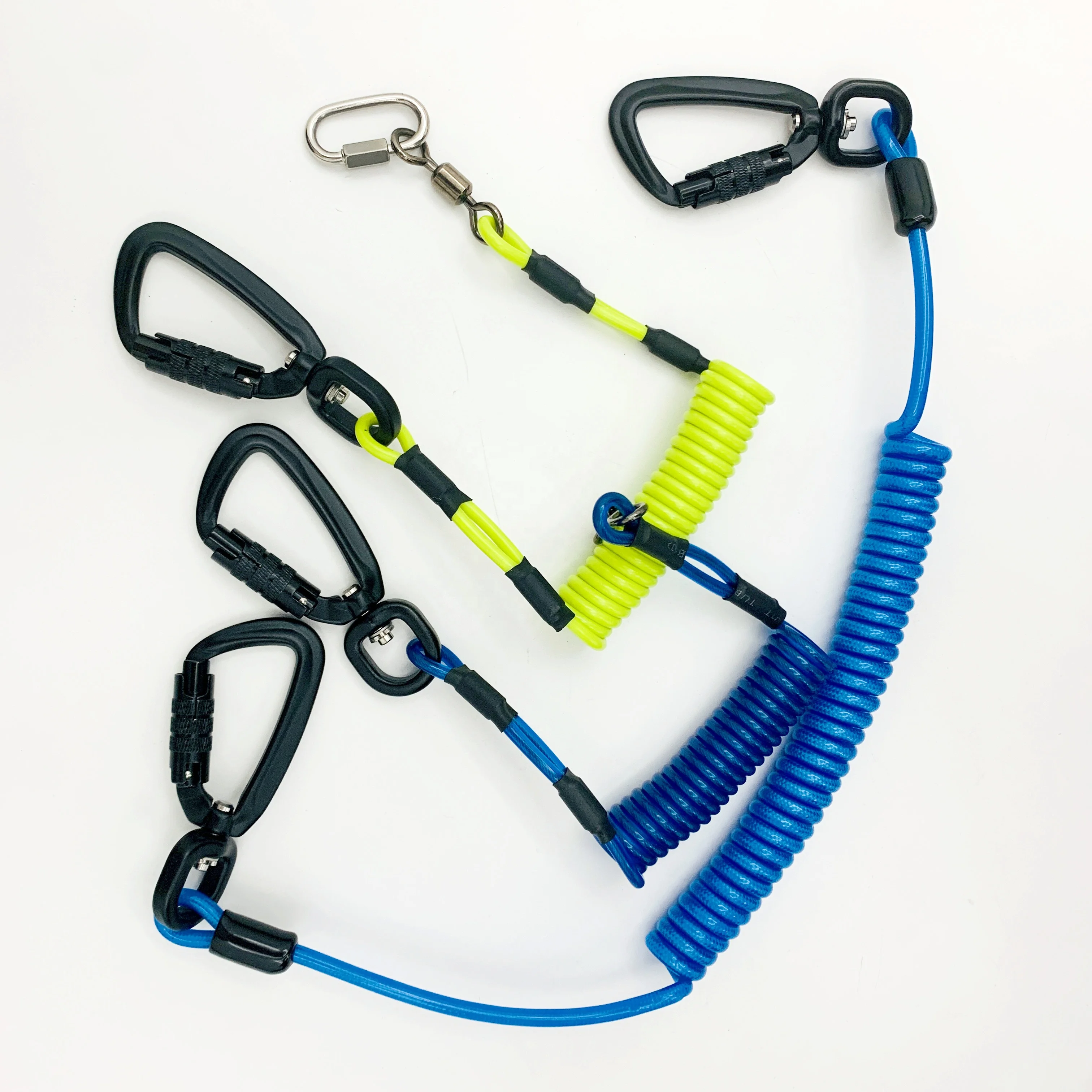 C-PIN Chinese Factory PVC Aerial Work Anti-lost Wrist Cable Support Double Hook Custom Short Nice Colorful Pu Tool Lanyard