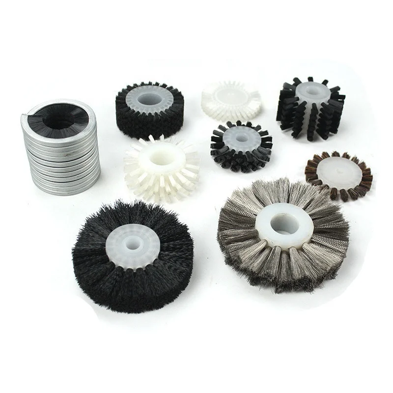 Small Abrasive Nylon/ Steel Wire/ Nylon/ Sisal Cylinder Roller Wheel Cleaning Brush