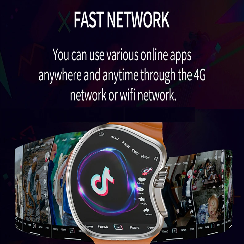Смарт-часы DW88Ultra 4G RAM Wi-Fi GPS сеть 1 + 16 ГБ 2 4 64 Android Series 8 DW88 ультра умные часы