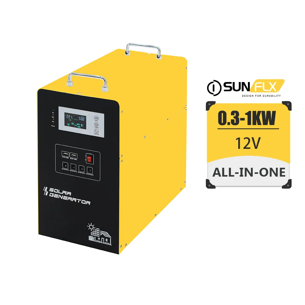 Sunflx mobile solar generator with lithium battery storage 500w solar power station portable solar power generator for camping